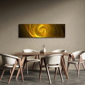 Obraz abstrakcyjnej żółtej spirali (170x50 cm)