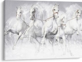 Obraz - Ilustracja przedstawiająca konie wyścigowe (70x50 cm)