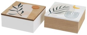 Pojemniki dekoracyjne z pokrywką zestaw 2 szt. ø 20x8,5 cm – Casa Selección