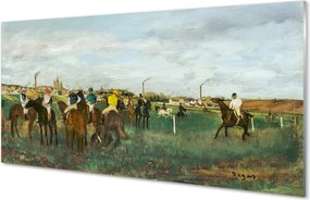 Szklany Panel Wyścigi Konne - Edgar Degas