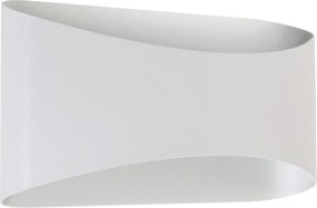 Lampa ?cienna COOPER nowoczesny i uniwersalny styl - Szeroko?? 24 cm - LED SMD 9W - 850lm i 3K - góra i dó? - stal i biel