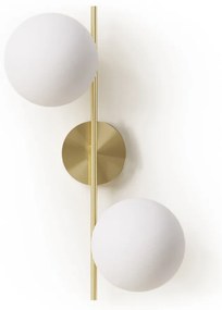 Kinkiet w biało-złotym kolorze ø 14 cm Mahala – Kave Home