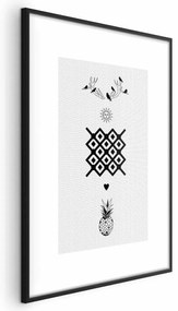 Plakat Szczęście 21x30 cm z ramą czarną z marginesem ARTGEIST B