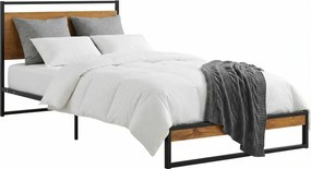 Czarne Loftowe Łóżko Metalowe 90X200 Cm T5-M01