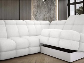 Narożnik TOLLO XL z elektryczną regulacją siedziska Prawostronny w tkaninie promocyjnej BUBBLE 01 WERSAL