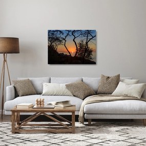 Obraz na szkle - zachód słońca (70x50 cm)