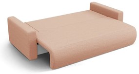Różowa rozkładana sofa ze schowkiem 238 cm Belfast – Cosmopolitan Design