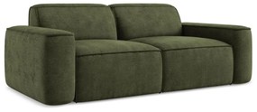 Zielona sofa z tkaniny szenilowej 204 cm Omao – Makamii
