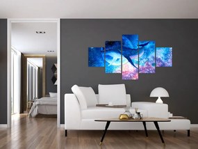 Obraz - Kosmiczny wieloryb (125x70 cm)