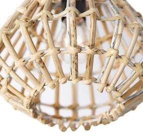 Wiejska lampa sufitowa bambusowa z bielą - Canna Diamond Rustykalny / Vintage Oswietlenie wewnetrzne