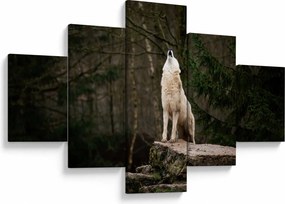 Obraz - Wycie wilka (125x70 cm)