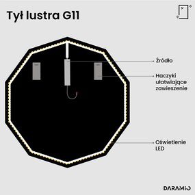 Nietypowe lustro łazienkowe z oświetleniem LED G11