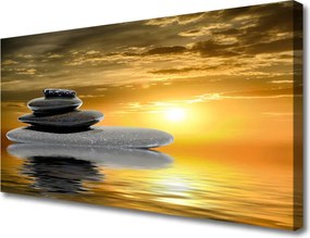 Obraz na płótnie Zachód Słońca nad Skalistym Brzegiem