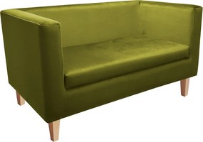 Sofa Monaco : Kolor nogi - Drewno, Kolor tkaniny - VELVET - BL75, Typ tkaniny - Velvet, Wysokość nogi - 20 cm
