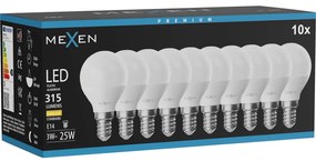Mexen Nova 10x żarówka LED E14, G45, 3W, Ciepła - 3000K, 315 lm - L101-E14-0330-01x10