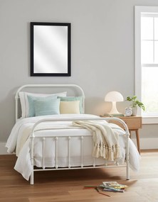 Białe metalowe łóżko 90x200 cm D2-T88