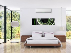 Obraz zielonych kresek (170x50 cm)