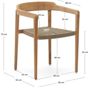 Drewniane krzesło ogrodowe Icaro – Kave Home