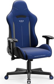 Fotel gamingowy materiałowy granatowy: Diablo X-Starter