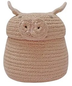 Jasnoróżowy tekstylny dziecięcy kosz na zabawki ø 17x15 cm Mini Peggy the Pig – Lorena Canals
