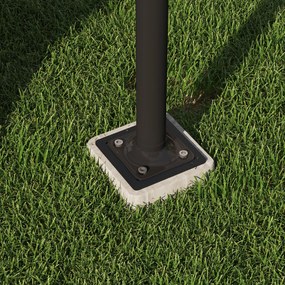 Outsunny Stojak do Parasola, Baza do Parasola, Uchwyt Ogrodowy, Metal, Ciemnoszary