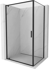 Mexen Exo kabina prysznicowa uchylna 75 x 70 cm, transparent, czarna - 8181-075-070-70-00