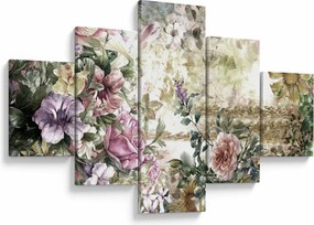 Obraz - Designerskie kwiaty (125x70 cm)
