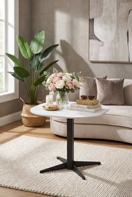 Nowoczesny stolik kawowy z blatem biały marmur Z0-F23