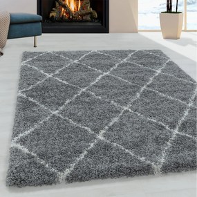 Dywan shaggy Alvor Romby szary 60 cm x 110 cm