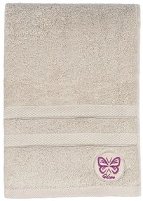 Beżowy bawełniany ręcznik kąpielowy frotte 70x140 cm Hope – Foutastic