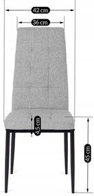 Zestaw Stół Prostokątny Rozkładany CLARK 120-160 cm Dąb Artisan/Czarny i 4 Krzesła Tapicerowane TEX Szare