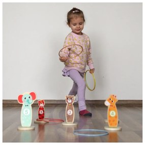 Tooky toy drewniana gra zręcznościowa rzut do celu zwierzątka 15 el.