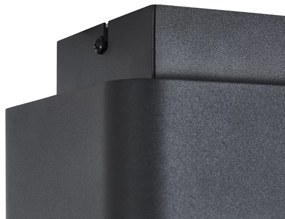 Zaokrąglony reflektor natynkowy czarny, obrotowy i przechylany - Dox