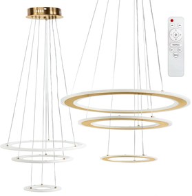 LAMPA SUFITOWA WISZĄCA LED G041-3CP Szczotkowane Złoto