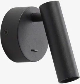 Regulowane Kinkiet Led Z Aluminium Keyne Czarna - Sklum