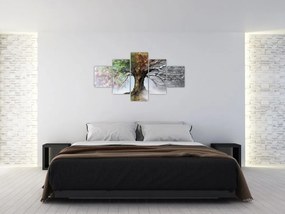 Obraz - Drzewo czterech pór roku (125x70 cm)