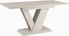 Zestaw Stół Prostokątny Rozkładany CLARK 120-160 cm Kaszmir i 4 Krzesła SAL Beżowe