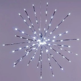 Świąteczne LED oświetlenie - deszcz meteorów, zimna biała