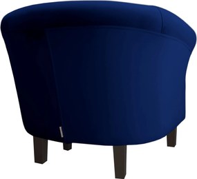 Fotel Milo tkanina Welur wygodny fotel tapicerowany do salonu i sypialni : Kolor nogi - Venge, Kolor tkaniny - VELVET - MG16, Wysokość nogi - 15 cm