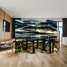 Parawan - Tęcza nad morzem (210x170 cm)