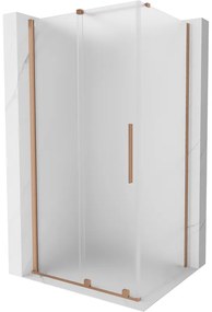 Mexen Velar kabina prysznicowa rozsuwana 100 x 90 cm, szron, miedź szczotkowana - 871-100-090-31-65