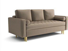 Rozkładana sofa MONZA 225x95x100 cm – brązowy Monolith 15