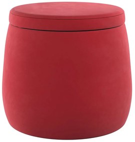 Czerwony aksamitny puf dziecięcy Posh Velvet – Yellow Tipi