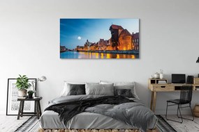 Zdjęcie na płótnie Noc nad Motławą i Starym Miastem