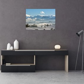 Obraz ośnieżonych gór (70x50 cm)