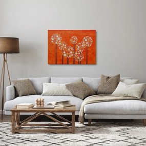 Obraz na szkle - Pomarańczowy las (70x50 cm)