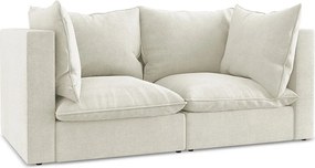 2-osobowa kanapa modułowa - z tkaniny strukturalnej - beżowy - MANAO