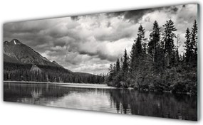 Panel Szklany Krystaliczne Jezioro pod Szczytami