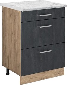 Szafka dolna do kuchni czarny beton 60x60x81.6 r-line