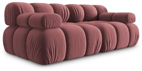 Różowa aksamitna sofa 188 cm Bellis – Micadoni Home